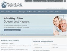 Tablet Screenshot of mariettaderm.com